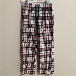 Plaid Lounge Pants in Red and White